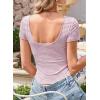 imageWomens Summer ShortLong Sleeve Tops Sexy Backless Striped Shirts Going Out TShirt Y2K Crop Blouse Boat Neck OutfitApink