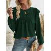 imageWomens Fall Fashion 2024 Tops For Women Dressy Casual Blouses Long Sleeve Western Blouse Tunic Babydoll ShirtsGreen