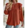 imageWomens Fall Fashion 2024 Tops For Women Dressy Casual Blouses Long Sleeve Western Blouse Tunic Babydoll ShirtsOrange