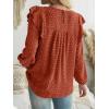 imageWomens Fall Fashion 2024 Tops For Women Dressy Casual Blouses Long Sleeve Western Blouse Tunic Babydoll ShirtsOrange