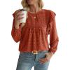 imageWomens Fall Fashion 2024 Tops For Women Dressy Casual Blouses Long Sleeve Western Blouse Tunic Babydoll ShirtsOrange