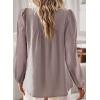 imageBoho Tops for Women Long Sleeve Shirts Crewneck Flowy Womens Blouses Dressy Casual Lace Hem Clothing Trendy 2026Coffee