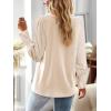 imageBoho Tops for Women V Neck Blouses Flowy Swiss Dot Dressy Casual Lace Womens Long Sleeve Shirts Trendy 2026Apricot