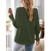 imageBoho Tops for Women V Neck Blouses Flowy Swiss Dot Dressy Casual Lace Womens Long Sleeve Shirts Trendy 2026Green1