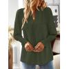imageBoho Tops for Women V Neck Blouses Flowy Swiss Dot Dressy Casual Lace Womens Long Sleeve Shirts Trendy 2026Green1