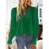 imageBoho Tops for Women V Neck Blouses Flowy Swiss Dot Dressy Casual Lace Womens Long Sleeve Shirts Trendy 2026Kelly Green