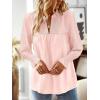 imageBoho Tops for Women V Neck Blouses Flowy Swiss Dot Dressy Casual Lace Womens Long Sleeve Shirts Trendy 2026Light Pink