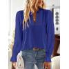 imageBoho Tops for Women V Neck Blouses Flowy Swiss Dot Dressy Casual Lace Womens Long Sleeve Shirts Trendy 2026Royal Blue