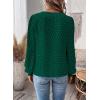 imageWomens Tops Swiss Dot Boho Long Sleeve Shirts V Neck Casual Chiffon Blouses Flowy Lace Hem Cute Clothing Trendy 2026Dark Green