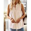 imageFalechay Womens Summer Tops V Neck Blouses for Women Boho Clothing Dressy Casual Flowy Lace Sleeveless Shirts TanktopsApricot