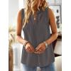 imageFalechay Womens Summer Tops V Neck Blouses for Women Boho Clothing Dressy Casual Flowy Lace Sleeveless Shirts TanktopsDark Gray