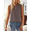 imageFalechay Womens Summer Tops V Neck Blouses for Women Boho Clothing Dressy Casual Flowy Lace Sleeveless Shirts TanktopsDusty Purple