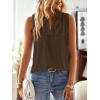 imageFalechay Womens Summer Tops V Neck Blouses for Women Boho Clothing Dressy Casual Flowy Lace Sleeveless Shirts TanktopsEspresso