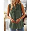 imageFalechay Womens Summer Tops V Neck Blouses for Women Boho Clothing Dressy Casual Flowy Lace Sleeveless Shirts TanktopsGreen