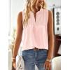 imageFalechay Womens Summer Tops V Neck Blouses for Women Boho Clothing Dressy Casual Flowy Lace Sleeveless Shirts TanktopsLight Pink