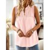 imageFalechay Womens Summer Tops V Neck Blouses for Women Boho Clothing Dressy Casual Flowy Lace Sleeveless Shirts TanktopsLight Pink