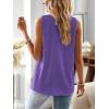 imageFalechay Womens Summer Tops V Neck Blouses for Women Boho Clothing Dressy Casual Flowy Lace Sleeveless Shirts TanktopsPurple