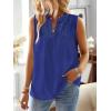 imageFalechay Womens Summer Tops V Neck Blouses for Women Boho Clothing Dressy Casual Flowy Lace Sleeveless Shirts TanktopsRoyal Blue