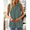 imageFalechay Womens Summer Tops V Neck Blouses for Women Boho Clothing Dressy Casual Flowy Lace Sleeveless Shirts TanktopsSage Green