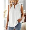 imageFalechay Womens Summer Tops V Neck Blouses for Women Boho Clothing Dressy Casual Flowy Lace Sleeveless Shirts TanktopsWhite