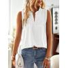 imageFalechay Womens Summer Tops V Neck Blouses for Women Boho Clothing Dressy Casual Flowy Lace Sleeveless Shirts TanktopsWhite