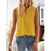 imageFalechay Womens Summer Tops V Neck Blouses for Women Boho Clothing Dressy Casual Flowy Lace Sleeveless Shirts TanktopsYellow