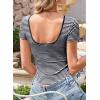 imageFalechay Long Sleeve Shirts for Women Sexy Backless Striped Tops Going Out TShirt Y2K Crop Womens Blouse Boat Neck OutfitAnavy