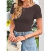imageFalechay Long Sleeve Shirts for Women Sexy Backless Striped Tops Going Out TShirt Y2K Crop Womens Blouse Boat Neck OutfitAsolid Brown