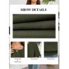 imageFalechay Womens Summer Tops Scoop Neck Ruffle Sleeve Shirts Cute Pleated Front Blouses Dressy Casual 2026Army Green