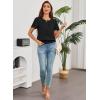 imageFalechay Womens Summer Tops Scoop Neck Ruffle Sleeve Shirts Cute Pleated Front Blouses Dressy Casual 2026Black