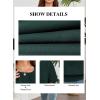 imageFalechay Womens Summer Tops Scoop Neck Ruffle Sleeve Shirts Cute Pleated Front Blouses Dressy Casual 2026Dark Ggreen