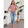 imageFalechay Womens Summer Tops Scoop Neck Ruffle Sleeve Shirts Cute Pleated Front Blouses Dressy Casual 2026Pink