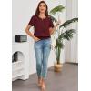 imageFalechay Womens Summer Tops Scoop Neck Ruffle Sleeve Shirts Cute Pleated Front Blouses Dressy Casual 2026Red
