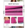 imageFalechay Womens Summer Tops Scoop Neck Ruffle Sleeve Shirts Cute Pleated Front Blouses Dressy Casual 2026Rose Red