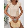 imageFalechay Womens Bow Tie Back Tops Round Neck Ruffle Short Sleeve Shirts Cute Babydoll Chiffon Tee Women Summer Trendy TunicApricot