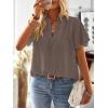 imageFalechay Womens Tops Butterfly Sleeve V Neck Blouses for Women Dressy Casual Flowy Swiss Dot Ruffle Short Sleeve ShirtsDusty Purple