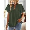 imageFalechay Womens Tops Butterfly Sleeve V Neck Blouses for Women Dressy Casual Flowy Swiss Dot Ruffle Short Sleeve ShirtsGreen1