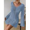 imageFalechay Womens Swimsuit Cover Up Long Sleeve Crochet Bathing Suit Mesh Backless Cover Ups Summer Beach Vacation Outfits 2026Lake