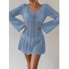 imageFalechay Womens Swimsuit Cover Up Long Sleeve Crochet Bathing Suit Mesh Backless Cover Ups Summer Beach Vacation Outfits 2026Lake