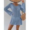imageFalechay Womens Swimsuit Cover Up Long Sleeve Crochet Bathing Suit Mesh Backless Cover Ups Summer Beach Vacation Outfits 2026Lake