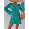 imageFalechay Womens Swimsuit Cover Up Long Sleeve Crochet Bathing Suit Mesh Backless Cover Ups Summer Beach Vacation Outfits 2026Turquoise