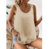 imageWomens Tank Tops Flowy Sleeveless Summer Boho Tank Top for Women Casual Crewneck Strap Lace Camisole ShirtsApricot1