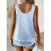 imageWomens Tank Tops Flowy Sleeveless Summer Boho Tank Top for Women Casual Crewneck Strap Lace Camisole ShirtsBlue1