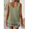 imageWomens Tank Tops Flowy Sleeveless Summer Boho Tank Top for Women Casual Crewneck Strap Lace Camisole ShirtsLight Green1
