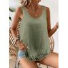 imageWomens Tank Tops Flowy Sleeveless Summer Boho Tank Top for Women Casual Crewneck Strap Lace Camisole ShirtsLight Green1