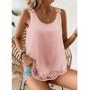 imageWomens Tank Tops Flowy Sleeveless Summer Boho Tank Top for Women Casual Crewneck Strap Lace Camisole ShirtsLight Pink1