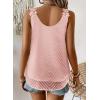imageWomens Tank Tops Flowy Sleeveless Summer Boho Tank Top for Women Casual Crewneck Strap Lace Camisole ShirtsLight Pink1