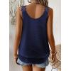 imageWomens Tank Tops Flowy Sleeveless Summer Boho Tank Top for Women Casual Crewneck Strap Lace Camisole ShirtsNavy Blue1