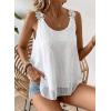 imageWomens Tank Tops Flowy Sleeveless Summer Boho Tank Top for Women Casual Crewneck Strap Lace Camisole ShirtsWhite