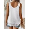 imageWomens Tank Tops Flowy Sleeveless Summer Boho Tank Top for Women Casual Crewneck Strap Lace Camisole ShirtsWhite1